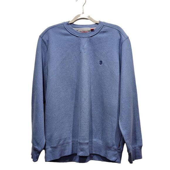 IZOD Men's Periwinkle Blue Advantage Fleece Crewneck Sweater, L - Picture 1 of 8